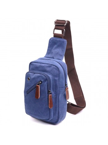 Компактна сумка через плече зі щільного текстилю 21232 Vintage Синя