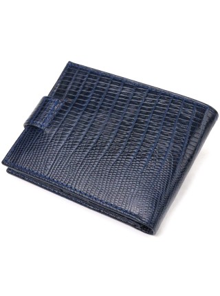 Гідний чоловічий гаманець із натуральної фактурної шкіри CANPELLINI 21515 Синій