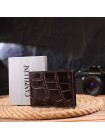 Мініатюрна чоловіча портмоне з натуральної фактурної шкіри CANPELLINI 21521 Коричнева