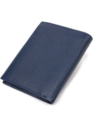 Чоловічий компактний гаманець із натуральної шкіри флотар CANPELLINI 21872 Синій