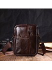 Компактна сумка чоловіча на пояс із натуральної шкіри 21484 Vintage Коричнева