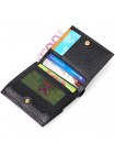 Компактний жіночий гаманець із місткою монетницею на кнопці з натуральної шкіри Tony Bellucci 22010 Чорний