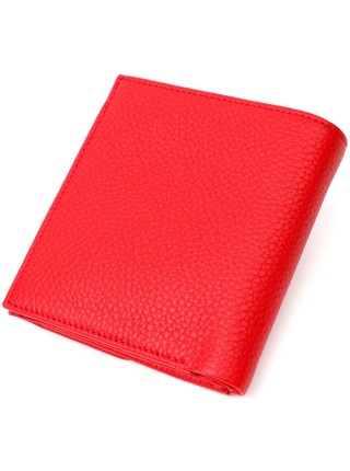 Яскравий жіночий гаманець із місткою монетницею на кнопці з натуральної шкіри Tony Bellucci 22011 Червоний