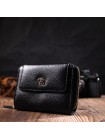 Стильний жіночий гаманець із місткою монетницею на блискавці з натуральної шкіри Tony Bellucci 22012 Чорний
