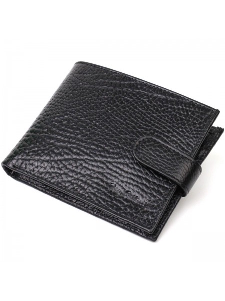 Стильний чоловічий гаманець горизонтального формату з натуральної шкіри Tony Bellucci 22015 Чорний