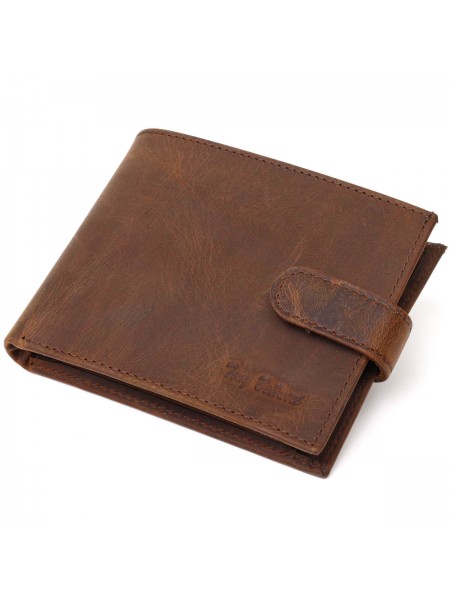 Вінтажний чоловічий гаманець із натуральної шкіри Tony Bellucci 22041 Коричневий