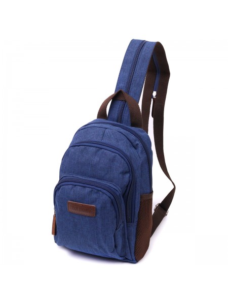 Надійний рюкзак із поліестеру з великою кількістю кишень Vintage 22146 Синій