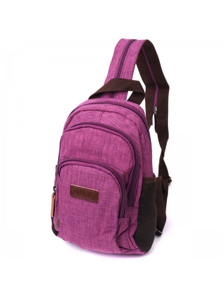 Модний рюкзак із поліестеру з великою кількістю кишень Vintage 22147 Фіолетовий