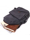 Зручний текстильний рюкзак у стилі мілітарі Vintage 22179 Чорний