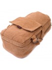 Місткий текстильний рюкзак у стилі мілітарі Vintage 22180 Коричневий