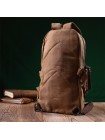 Місткий текстильний рюкзак у стилі мілітарі Vintage 22180 Коричневий