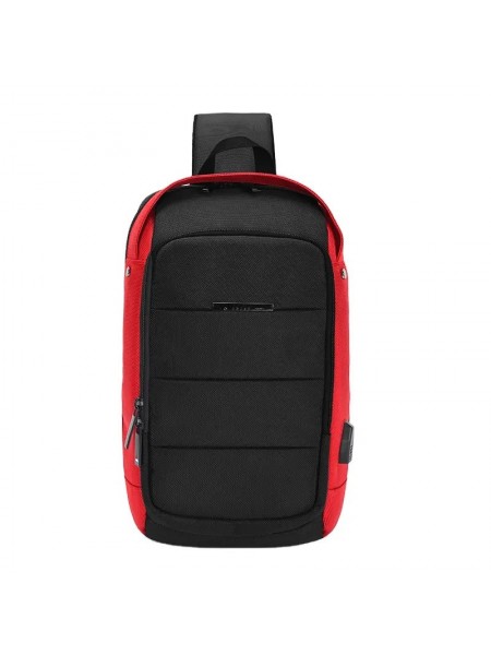 Спортивна сумка через плече Ozuko 9068 (Чорно-червоний)