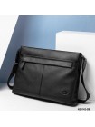 Чоловіча сумка шкіряна Bison Denim N20142-2B (Чорний)