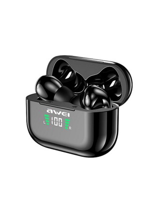 Бездротові Bluetooth навушники Awei T29P із зарядним чохлом та захистом від вологи IPX6 (Чорний)