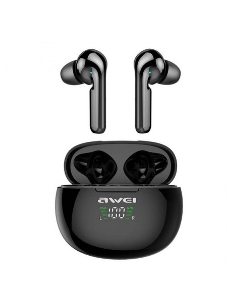Бездротові Bluetooth навушники Awei T15P із зарядним кейсом (Чорний)