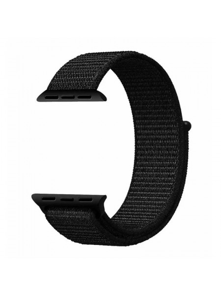 Нейлоновий ремінець для смарт-годинника 42/44mm Nylon Sport Loop Black (Чорний)
