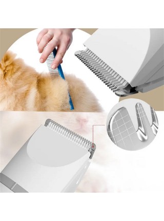 Портативна машинка для стрижки собак та кішок Vailge PHHT-4IN1 з насадками для грумінгу (Білий)