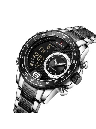 Чоловічий наручний годинник Naviforce 9199S (Сріблястий)