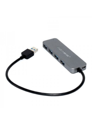 USB hub Acasis HS-080 на 4 порти USB 3.0 (Сріблястий)