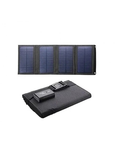 Складаний сонячний зарядний пристрій Solar panel 15W 1xUSB (X001JA) (Чорний)