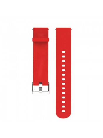 Силіконовий ремінець для смарт-годинника, 20 мм (Червоний)