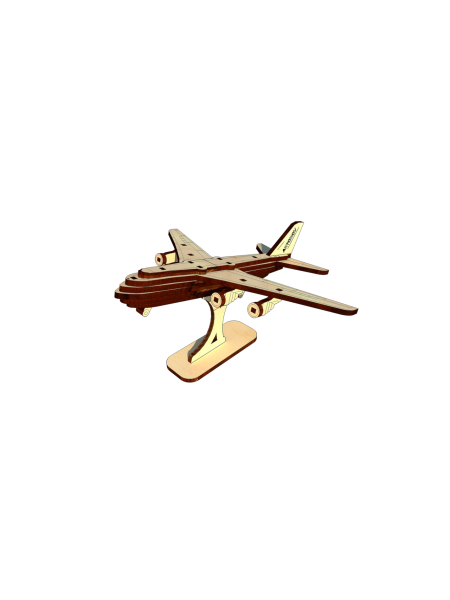 Механічний дерев'яний 3D пазл PUZLY міні-конструктор "АН-124 Руслан" 46 ел.