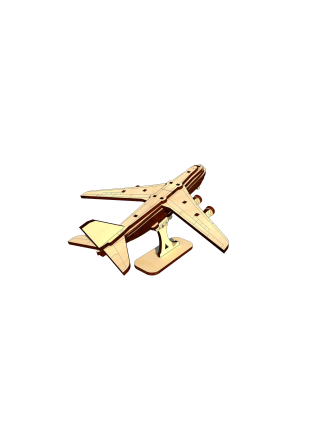 Механічний дерев'яний 3D пазл PUZLY міні-конструктор "АН-124 Руслан" 46 ел.