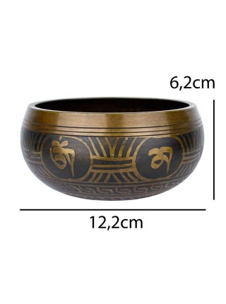 Співуча чаша Тибетська Singing bronze 12,2/12,2/6,2 см Темний Бронзовий (26603)