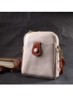 Стильна сумка-трапеція для жінок із натуральної шкіри Vintage 22270 Біла