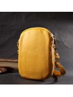 Оригінальна сумка для жінок із м'якої натуральної шкіри Vintage 22342 Жовтий
