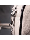 Вечірня жіноча сумка на ланцюжку з натуральної шкіри Vintage 22380 Біла
