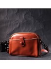 Глянсова жіноча сумка на щодень із натуральної шкіри Vintage 22419 Коричневий