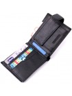 Класичне портмоне для чоловіків із блоком для карт із натуральної шкіри ST Leather 19473 Чорне