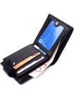 Класичне портмоне для чоловіків із блоком для карт із натуральної шкіри ST Leather 19473 Чорне
