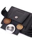 Невеликий місткий гаманець із натуральної шкіри ST Leather 22456 Чорний