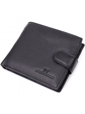 Горизонтальне портмоне для чоловіків із натуральної шкіри ST Leather 22459 Чорний