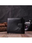 Гаманець для чоловіків зручного розміру з натуральної шкіри ST Leather 22461 Чорний