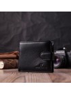 Гаманець для чоловіків зручного розміру з натуральної шкіри ST Leather 22463 Чорний