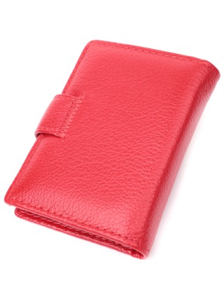 Містка візитниця з натуральної шкіри ST Leather 22470 Червоний