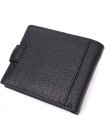 Чоловічий гаманець зручного розміру з натуральної шкіри ST Leather 22471 Чорний
