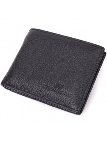 Якісний затискач із натуральної шкіри ST Leather 22472 Чорний