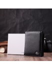 Гаманець вертикального формату з натуральної шкіри ST Leather 22474 Чорний
