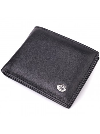 Гаманець-затискач із натуральної шкіри ST Leather 22476 Чорний