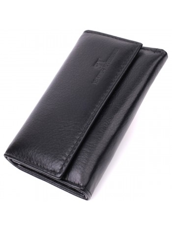 Практична ключниця з натуральної шкіри ST Leather 22483 Чорний
