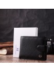 Чоловічий горизонтальний гаманець середнього розміру з натуральної шкіри ST Leather 22484 Чорний