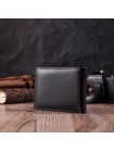 Компактне чоловіче портмоне з натуральної шкіри ST Leather 22486 Чорний
