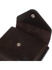 Чоловічий гаманець із глянсової натуральної шкіри GRANDE PELLE 16807 Коричневий