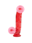 Фалоімітатор Doc Johnson Jelly Jewels - Cock and Balls with Suction Cup Red (SO2007)