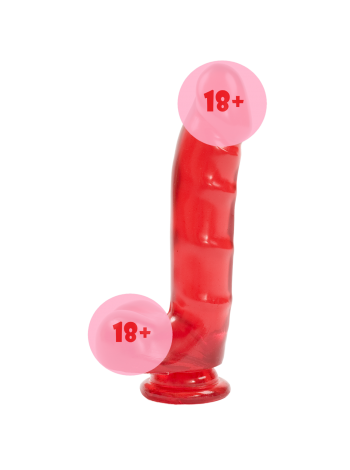 Фалоімітатор Doc Johnson Jelly Jewels - Cock and Balls with Suction Cup Red (SO2007)