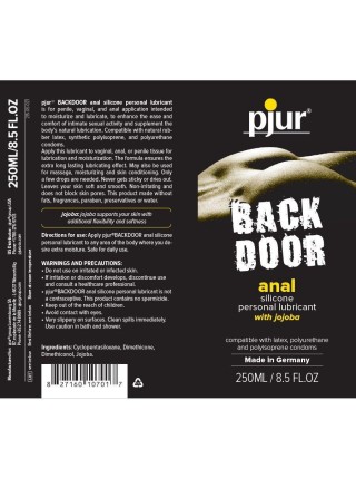 Анальні мастило Pjur Backdoor anal Relaxing jojoba silicone lubricant 250 мл (PJ11300)